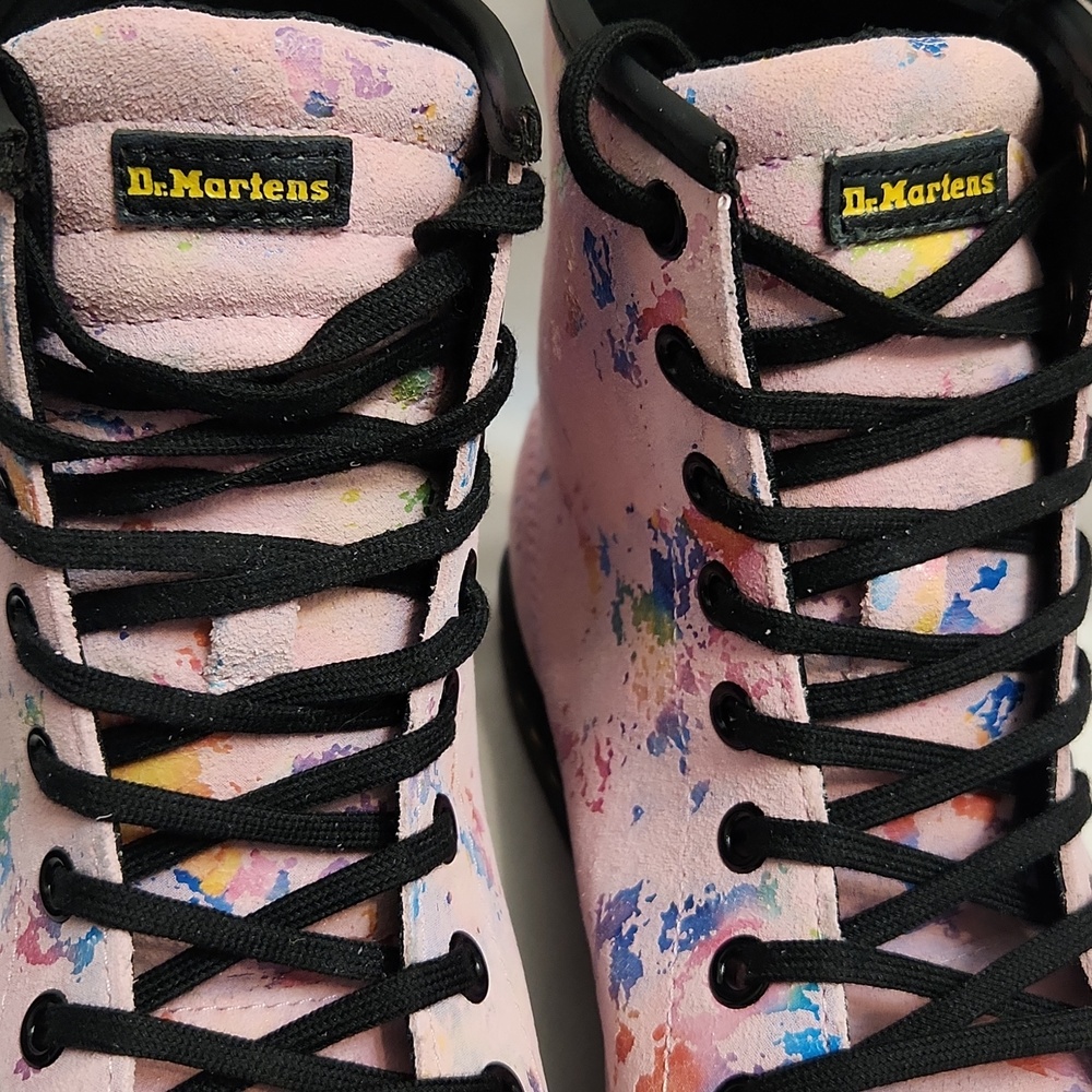 Dr. Martens Sheridan Confetti Suede Casual  Rainbow Boots (W Size 8) - Picture 14 of 15